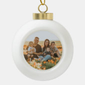 kerstversiering keramische bal ornament (Voorkant)