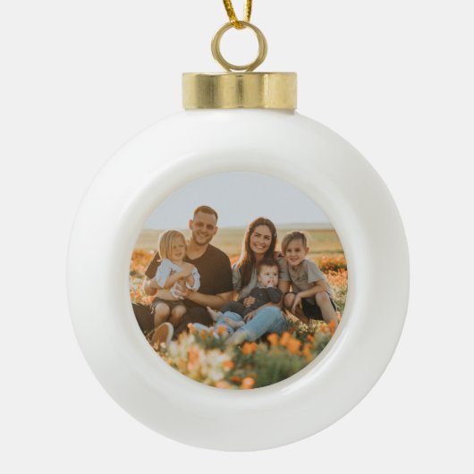 kerstversiering keramische bal ornament (Voorkant)