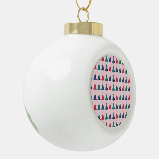 kerstversiering keramische bal ornament (Links)