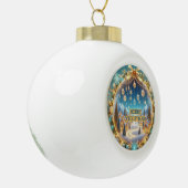 kerstversiering keramische bal ornament (Links)