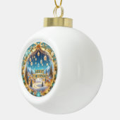 kerstversiering keramische bal ornament (Rechts)
