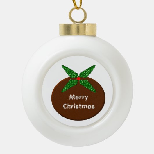  kerstversiering keramische bal ornament (Voorkant)