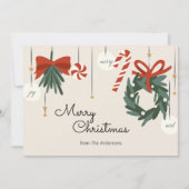 kerstversiering kerst feestdagenkaart (Voorkant)