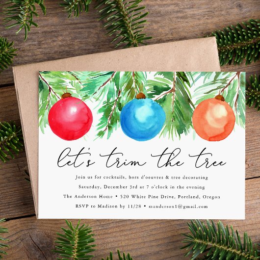 Kerstversiering | Kerstboom Versieren Feestje Kaart