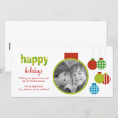 Kerstversiering Kerstfoto Kaart (Voorkant / Achterkant)