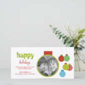 Kerstversiering Kerstfoto Kaart (Staand voorkant)