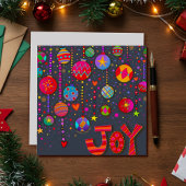 Kerstversiering Kerstkaart met Kerstvreugde