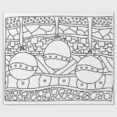 kerstversiering kleur uw eigen omslagpapier cadeaupapier (Vlak)