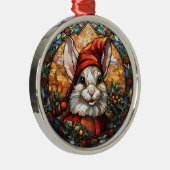 Kerstversiering Konijn Metalen Ornament (Rechts)