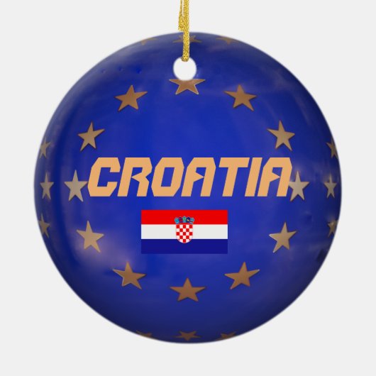 kerstversiering Kroatië Keramisch Ornament (Achterkant)