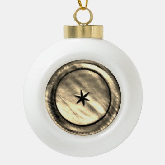 KERSTVERSIERING KUNST EN ONTWERP KERAMISCHE BAL ORNAMENT (Voorkant)