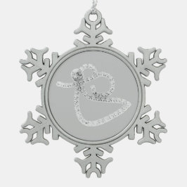 KERSTVERSIERING KUNST EN ONTWERP TIN SNEEUWVLOK ORNAMENT