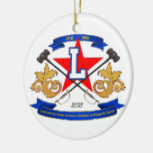 Kerstversiering Lafayette: Toespraak en debatteam Keramisch Ornament (Links)