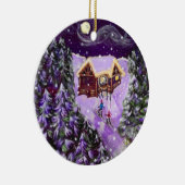 Kerstversiering - Lantern Ski Keramisch Ornament (Rechts)