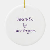 Kerstversiering - Lantern Ski Keramisch Ornament (Achterkant)