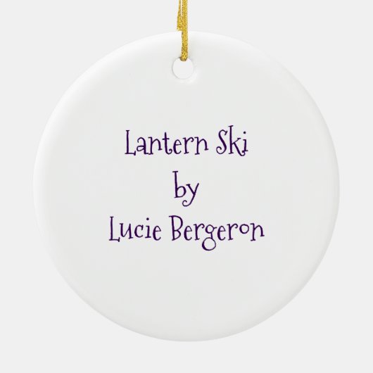 Kerstversiering - Lantern Ski Keramisch Ornament (Achterkant)