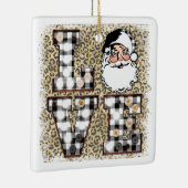 Kerstversiering! Leopard Santa Claus Love Keramisch Ornament (Rechts)