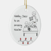 Kerstversiering leraar - Aanpassen Keramisch Ornament (Rechts)