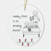 Kerstversiering leraar - Aanpassen Keramisch Ornament (Links)