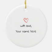 Kerstversiering leraar - Aanpassen Keramisch Ornament (Achterkant)