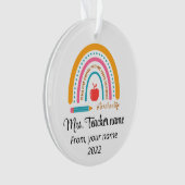 kerstversiering leraar - op maat gesneden ornament (voorkant)