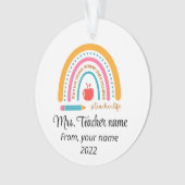 kerstversiering leraar - op maat gesneden ornament (voorkant)