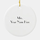 Kerstversiering leraar - Zebra Print & Pink Keramisch Ornament (Achterkant)