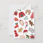 Kerstversiering leuk  notitiekaartje (Achterkant)