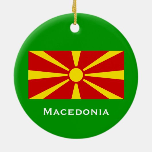 kerstversiering Macedonië Keramisch Ornament (Achterkant)