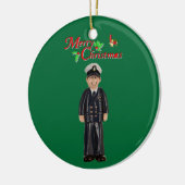 Kerstversiering marinehoofd keramisch ornament (Links)