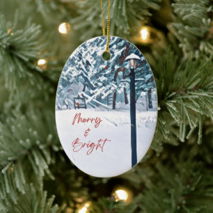 Kerstversiering Merry & Bright Keramisch Ornament