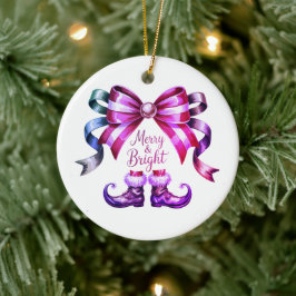 Kerstversiering Merry & Bright Keramisch Ornament