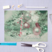 Kerstversiering Merry Christmas Groen Roze Kerstbo Tissuepapier (Craft)