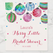 kerstversiering Merry Little Vrijgezellenfeest Wijn Etiket (Enkel label)