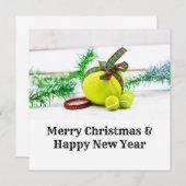 kerstversiering met bal en lint (Voorkant / Achterkant)