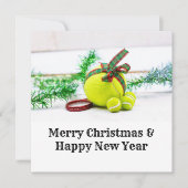 kerstversiering met bal en lint (Voorkant)