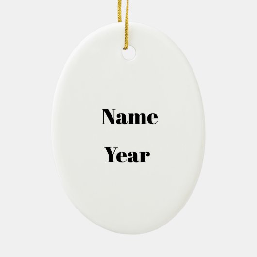 kerstversiering met Barber Pole Keramisch Ornament (Achterkant)