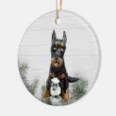 kerstversiering met Beauceron Dog Keramisch Ornament (Links)