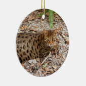 kerstversiering met bengachtige kat keramisch ornament (Rechts)