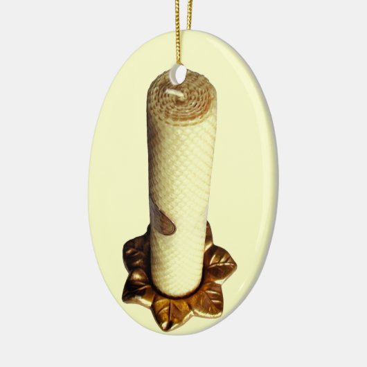  kerstversiering met bijenwas keramisch ornament (Links)