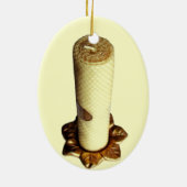 kerstversiering met bijenwas keramisch ornament (Achterkant)