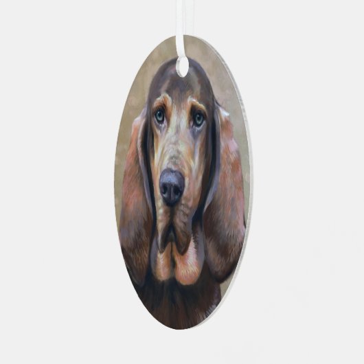 kerstversiering met bloederige hond Dog Metalen Ornament (Voorkant links)