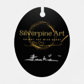 kerstversiering met bloederige hond Dog Metalen Ornament (Achterkant)