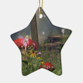 kerstversiering met bosfee keramisch ornament (Links)