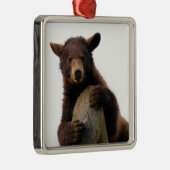 Kerstversiering met bruin Beer Metalen Ornament (Rechts)