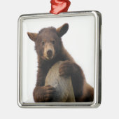 Kerstversiering met bruin Beer Metalen Ornament (Links)