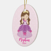 kerstversiering met Brunette Princess Keramisch Ornament (Links)