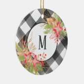 Kerstversiering met Buffalo Pset en Mistletoe Keramisch Ornament (Rechts)