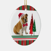 kerstversiering met Bulldog Keramisch Ornament (Rechts)