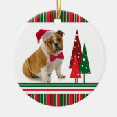 kerstversiering met Bulldog Keramisch Ornament (Voorkant)